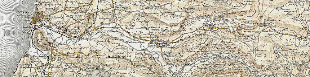 Old map of Penllwyn in 1901-1903