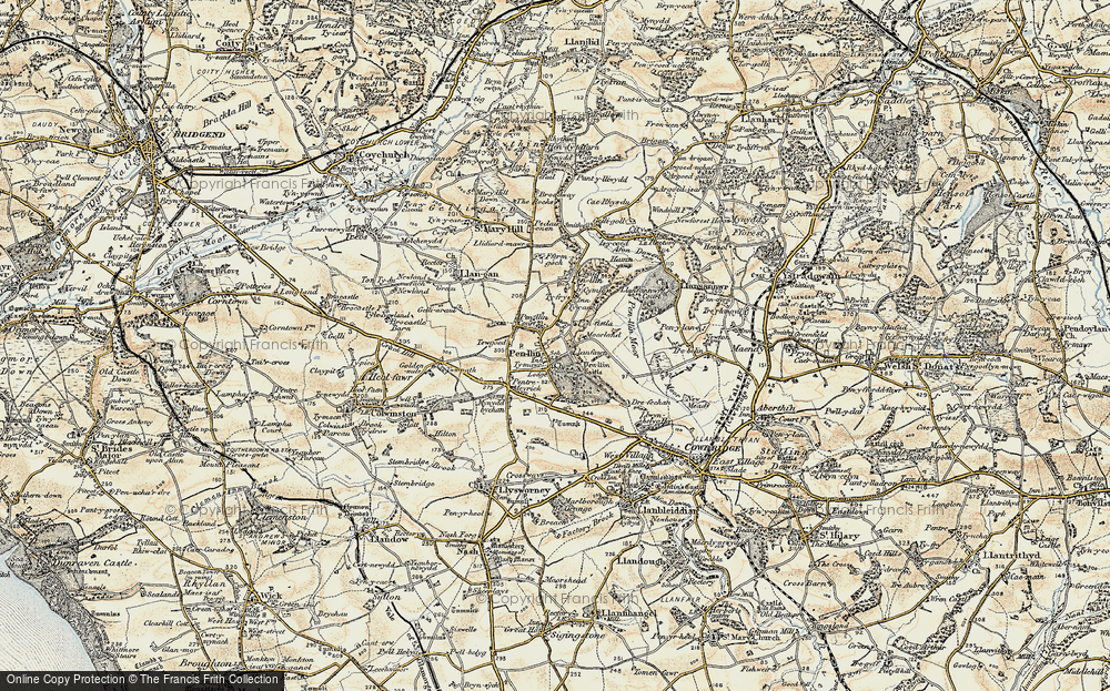 Old Map of Penllyn, 1899-1900 in 1899-1900