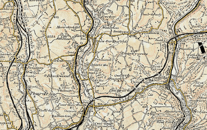 Old map of Penmaen in 1899-1900