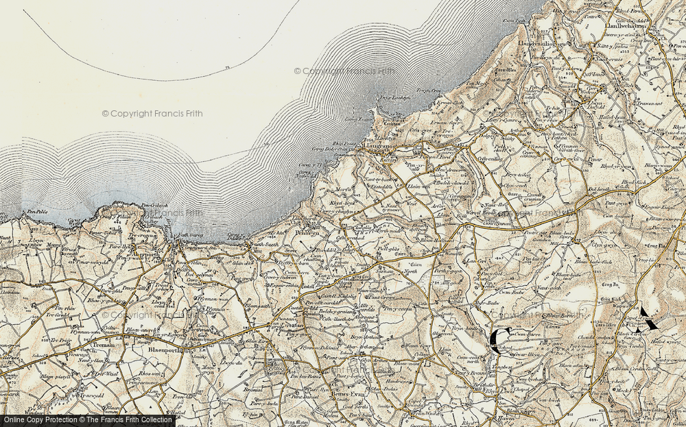 Old Map of Penmorfa, 1901 in 1901