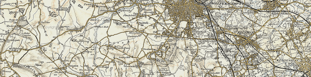 Old map of Penn in 1902