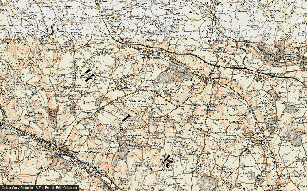 Old Map of Penn Street, 1897-1898 in 1897-1898