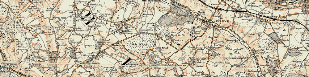 Old map of Penn Street in 1897-1898