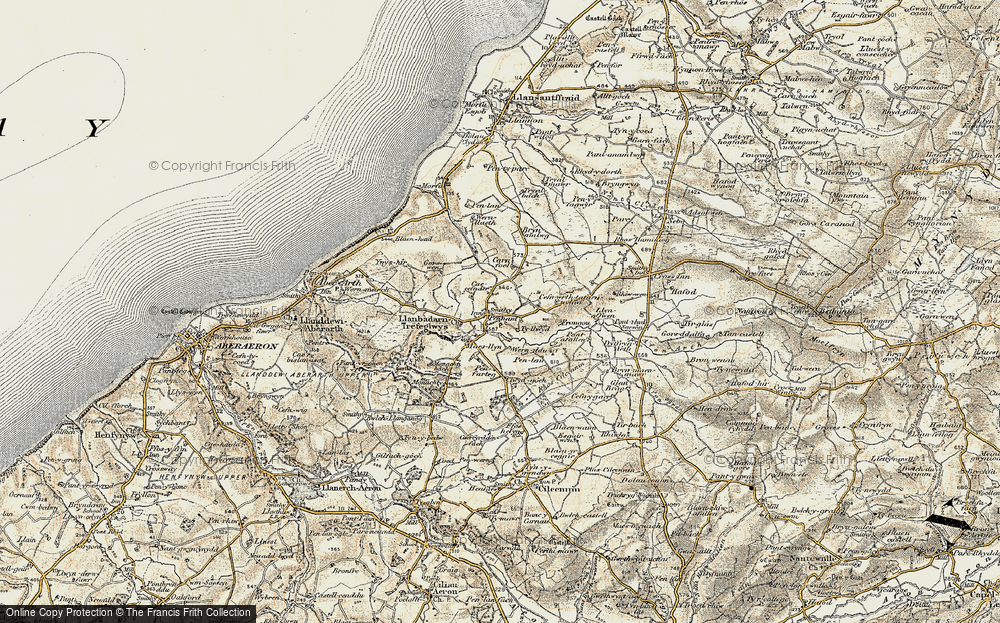 Old Map of Historic Map covering Wernddu in 1901-1903