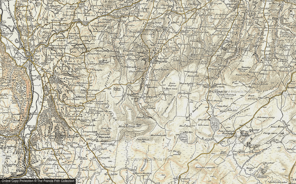 Old Map of Historic Map covering Llys Dymper in 1902-1903