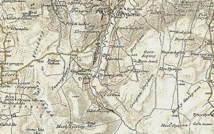 Old map of Llys Dymper in 1902-1903