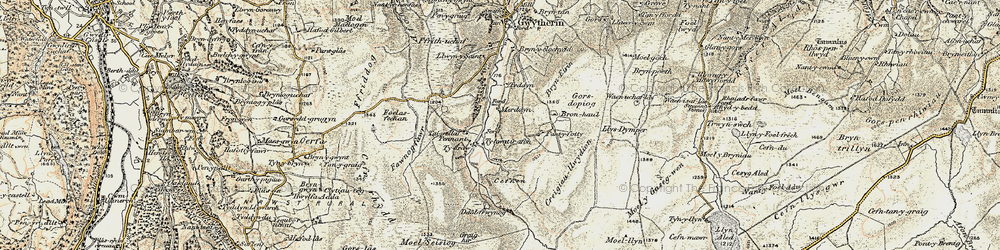 Old map of Llys Dymper in 1902-1903