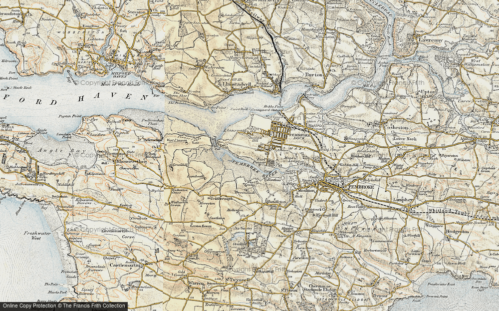 Old Map of Historic Map covering Brownslate in 1901-1912