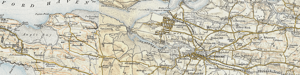 Old map of Brownslate in 1901-1912