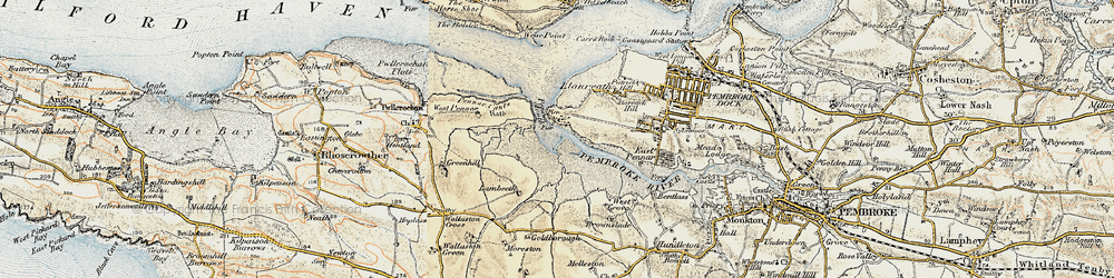 Old map of Pennar Park in 1901-1912