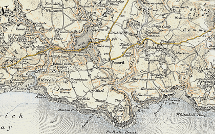 Old map of Pennard in 1900-1901