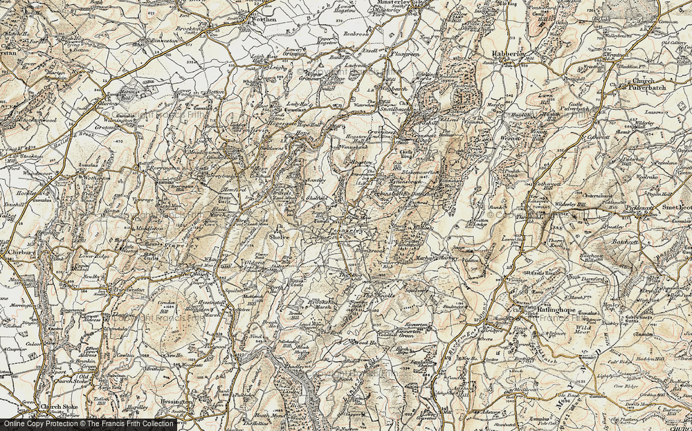 Old Map of Pennerley, 1902-1903 in 1902-1903