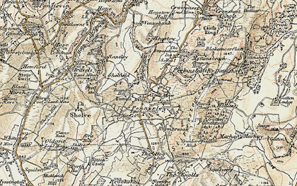 Old map of Pennerley in 1902-1903