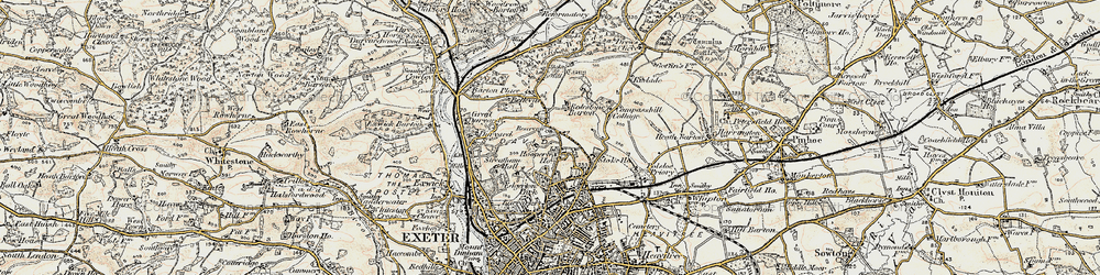 Old map of Pennsylvania in 1898-1900