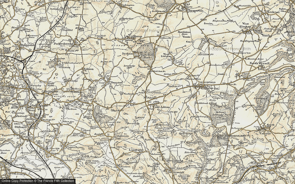 Old Map of Pennsylvania, 1899 in 1899