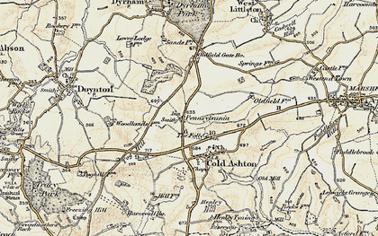 Old map of Pennsylvania in 1899