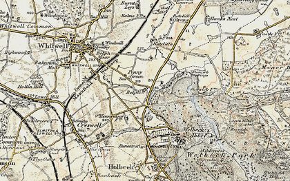 Old map of Penny Green in 1902-1903