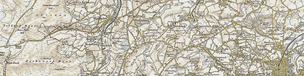 Old map of Penny Hill in 1903