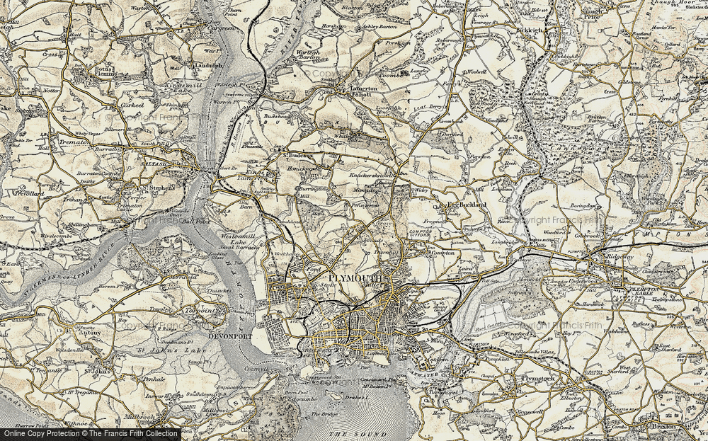 Old Map of Pennycross, 1899-1900 in 1899-1900
