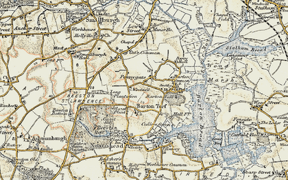 Old map of Pennygate in 1901-1902