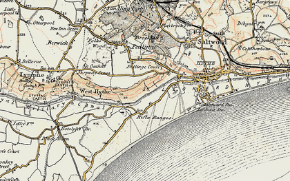Old map of Pennypot in 1898-1899