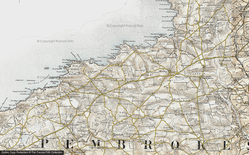 Old Map of Penparc, 0-1912 in 0-1912