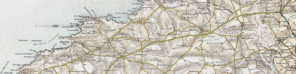 Old map of Penparc in 0-1912
