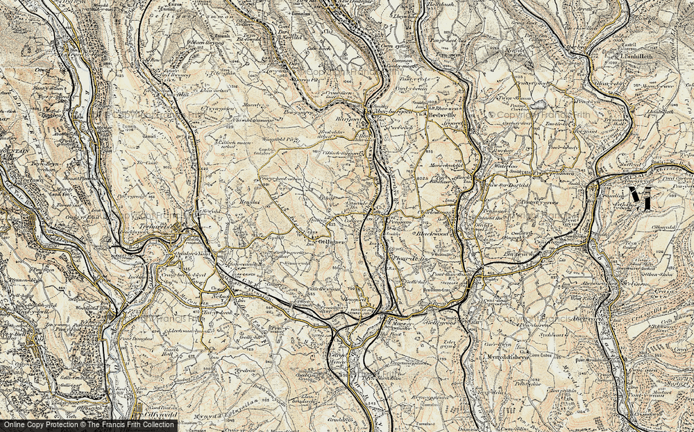 Old Map of Penpedairheol, 1899-1900 in 1899-1900