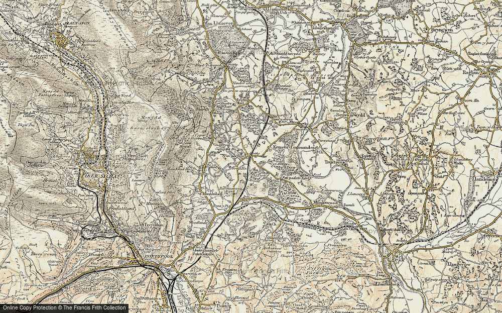 Old Map of Penperlleni, 1899-1900 in 1899-1900