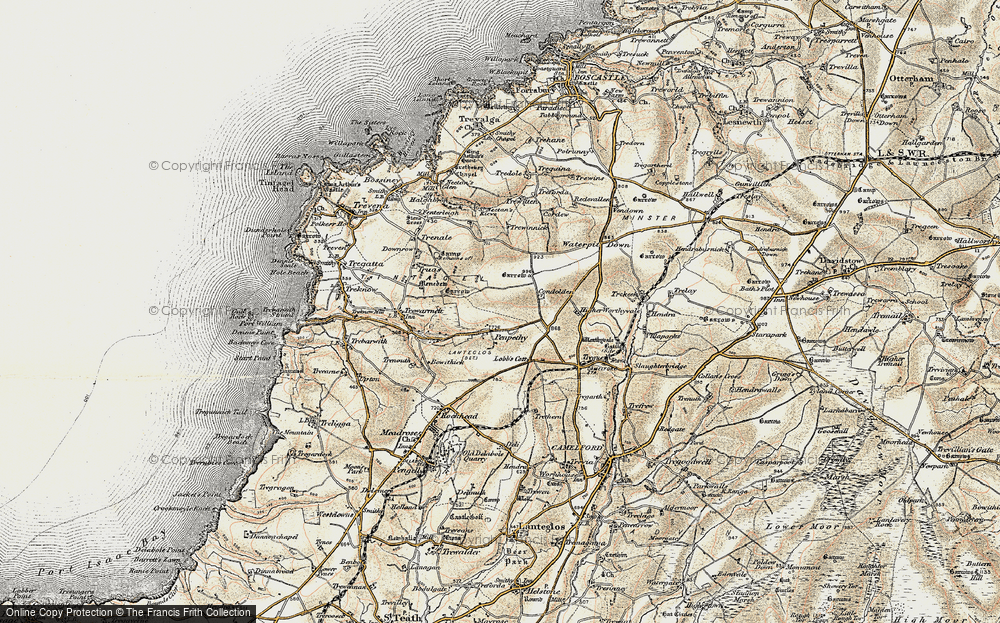 Old Map of Penpethy, 1900 in 1900
