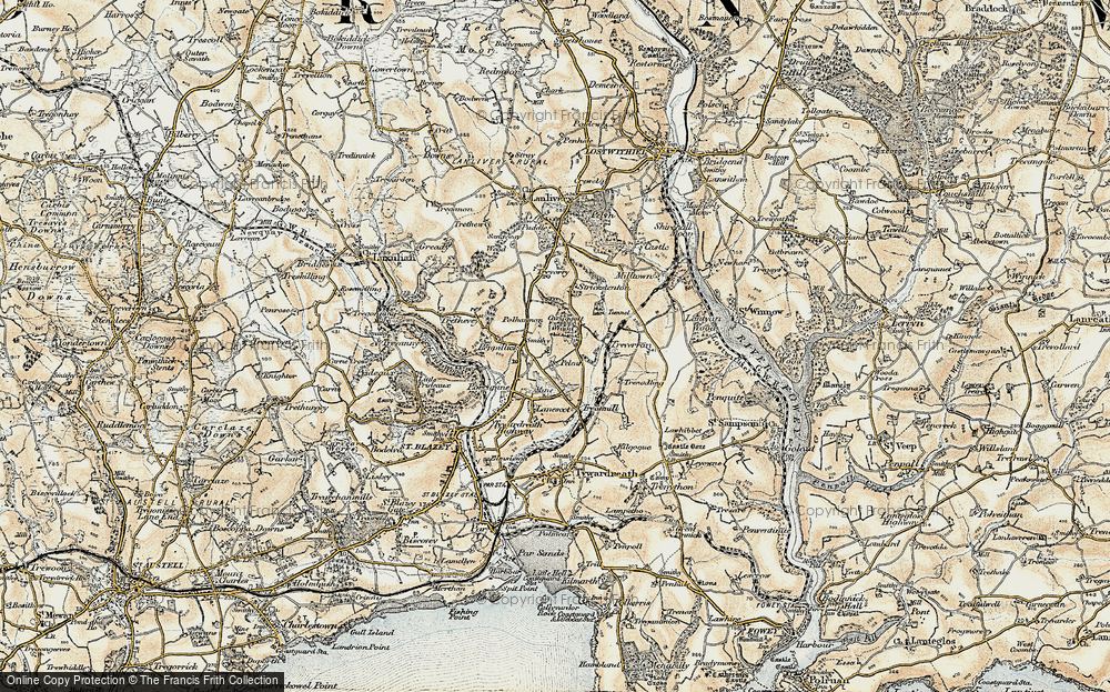 Old Map of Penpillick, 1900 in 1900