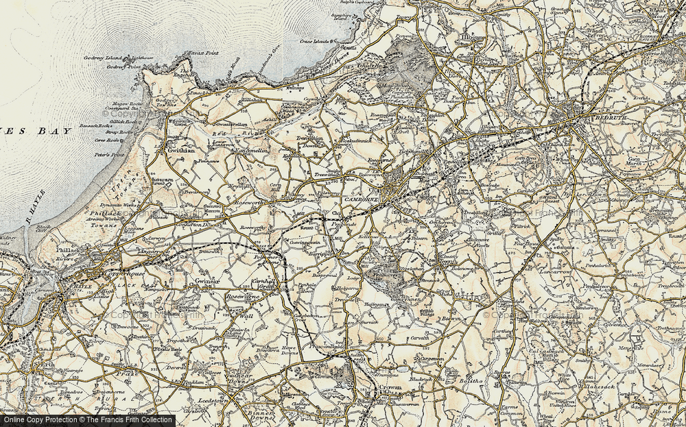Old Map of Penponds, 1900 in 1900