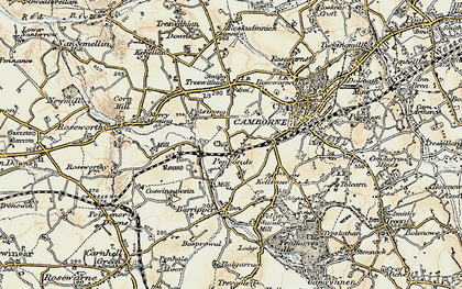 Old map of Penponds in 1900