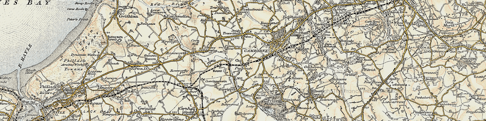Old map of Penponds in 1900