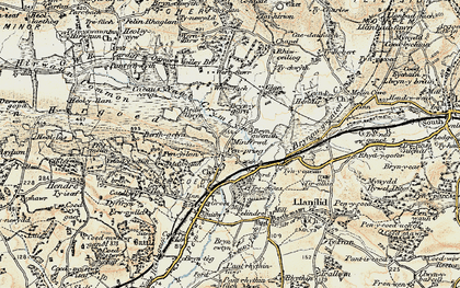 Old map of Penprysg in 1899-1900