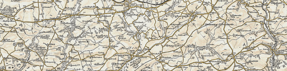Old map of Penquit in 1899-1900