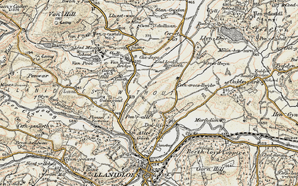 Old map of Penrallt in 1902-1903