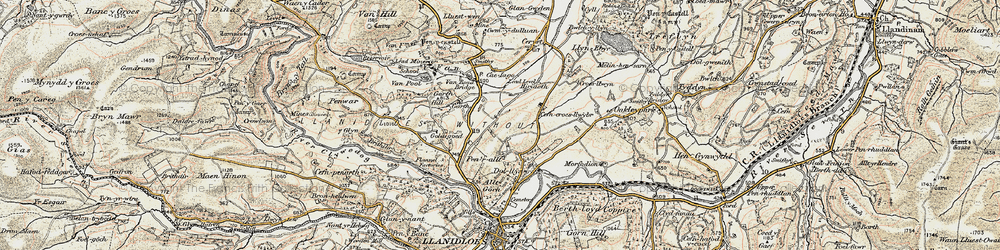 Old map of Penrallt in 1902-1903