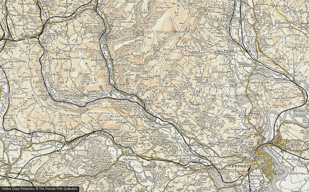 Old Map of Penrhiw, 1899-1900 in 1899-1900