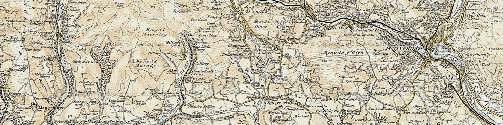 Old map of Penrhiwfer in 1899-1900