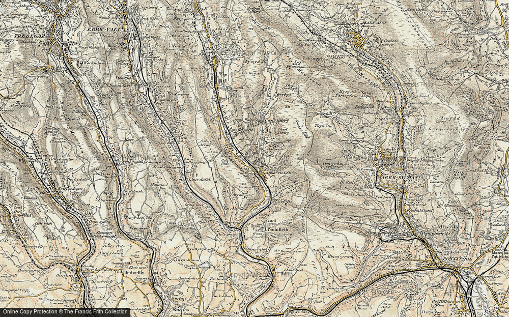 Old Map of Penrhiwgarreg, 1899-1900 in 1899-1900