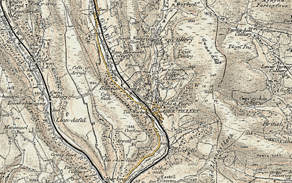 Old map of Penrhiwgarreg in 1899-1900