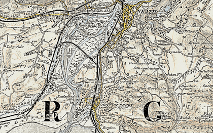 Old map of Penrhiwtyn in 1900-1901