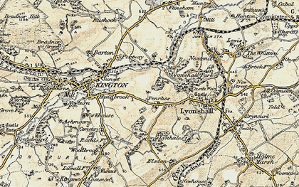 Old map of Bullocks Mill in 1900-1903