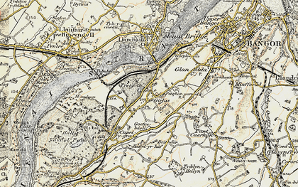 Old map of Penrhos-garnedd in 1903-1910