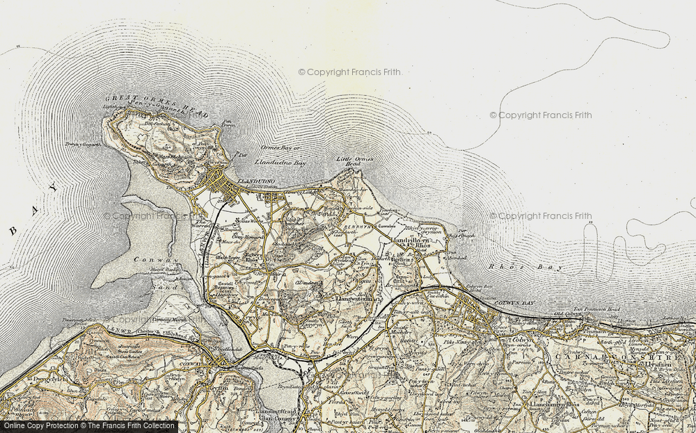 Old Map of Penrhyn side, 1902-1903 in 1902-1903