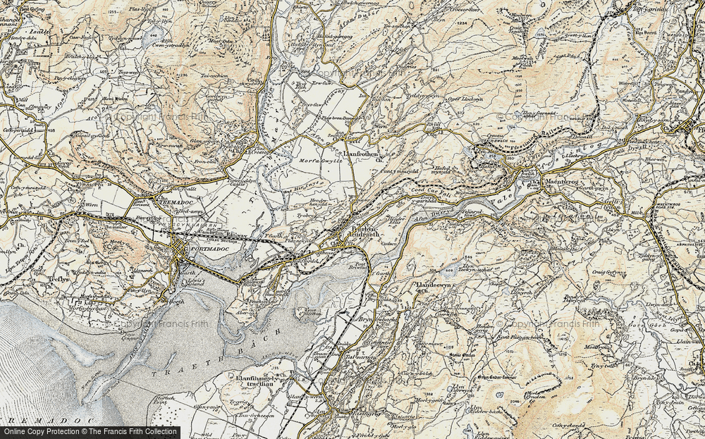 Old Map of Historic Map covering Bryn-Dwyryd in 1903