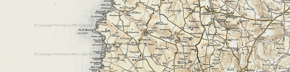 Old map of Penrose in 1900