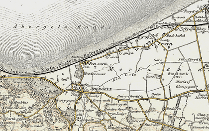 Old map of Pensarn in 1902-1903