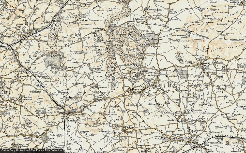 Old Map of Penselwood, 1897-1899 in 1897-1899